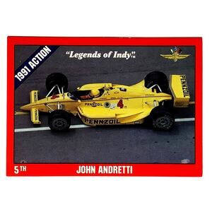 John Andretti 5th Place Indy 500, 1991 Action, 1992 Legends of Indy, Card #6